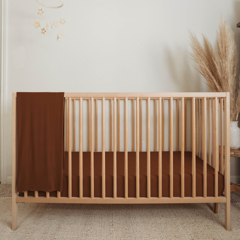 Bamboo Fitted Crib Sheet- Chestnut